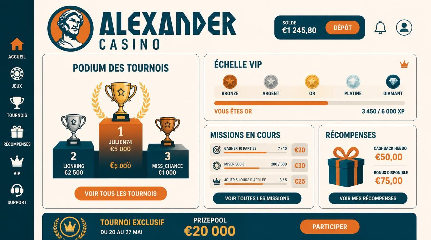 Trophée, progression VIP, missions et récompenses