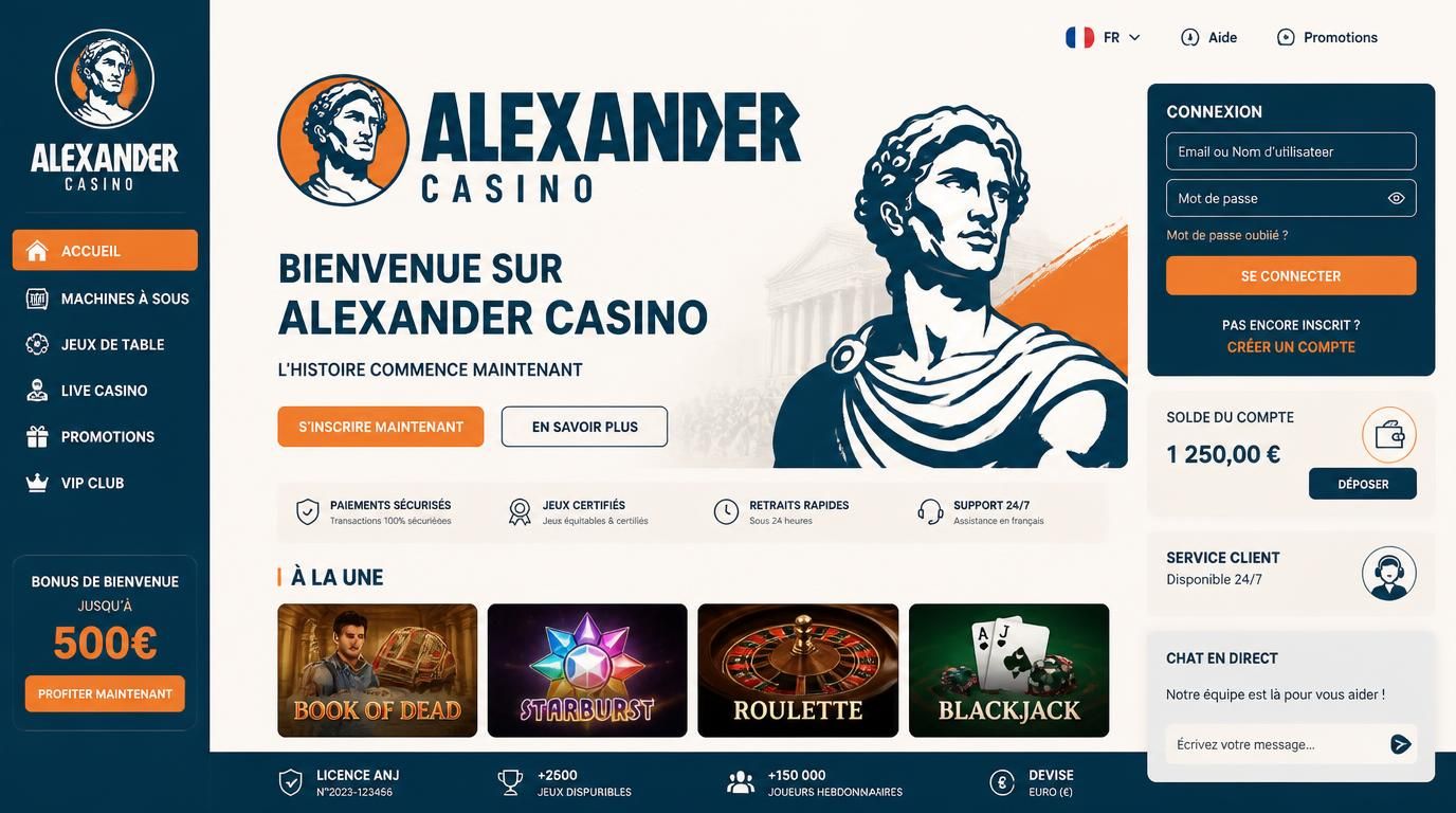 Interface française, support client